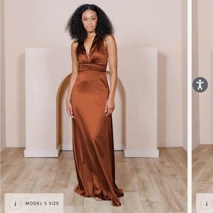 Orange/Rust Fall Bridesmaid Dress